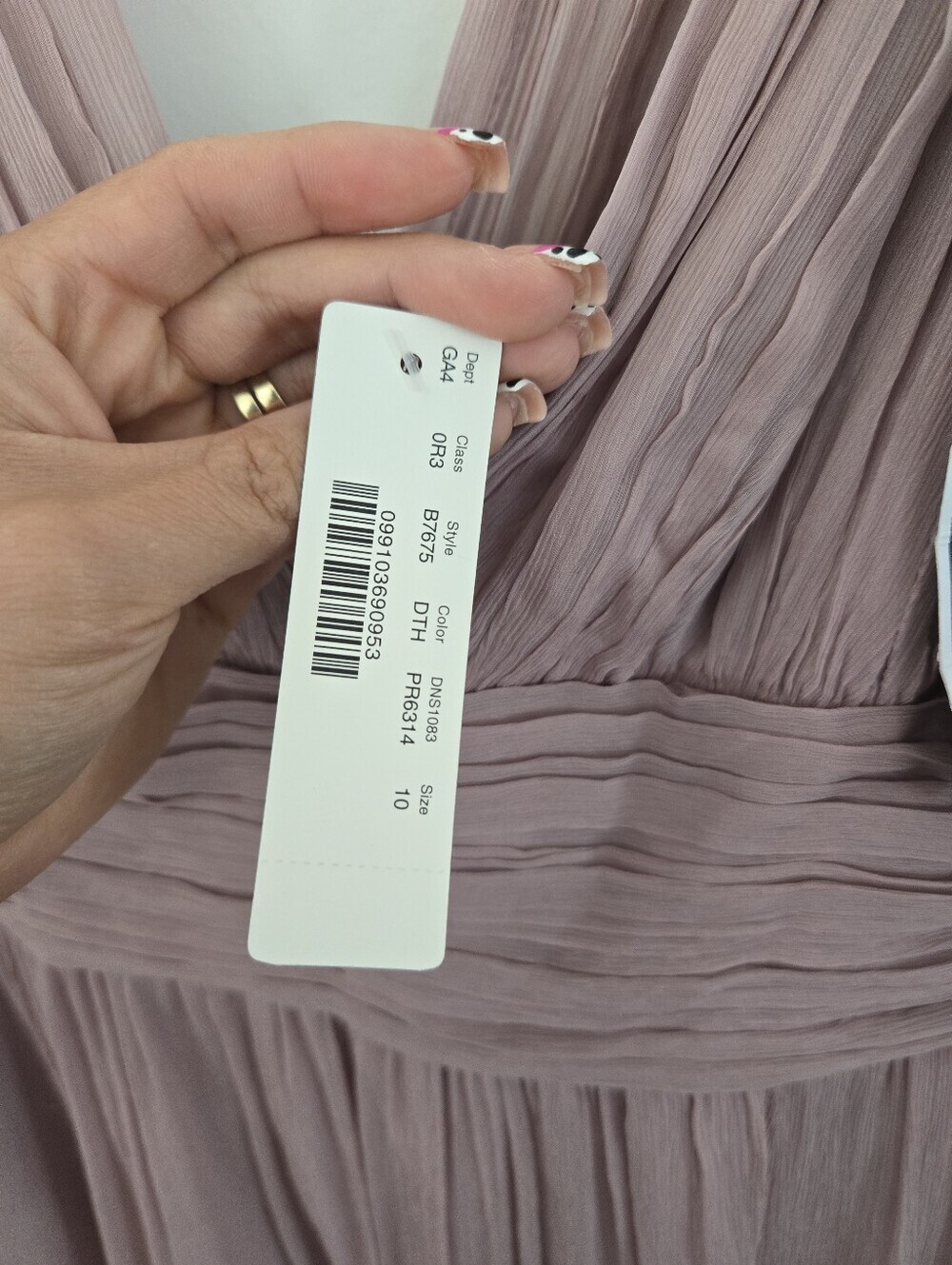 J.Crew lightweight silk chiffon dress. Misty Rose. Size 10. New. - Picture 10 of 10